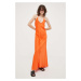 Šaty Herskind oranžová farba, maxi, rovný strih
