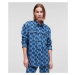 Košeľa Karl Lagerfeld Monogram Denim Overshirt Modrá