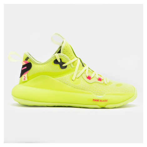 Basketbalová obuv so stredne vysokým zvrškom SE500 MID unisex žltá TARMAK
