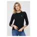 Bavlnené tričko s dlhým rukávom Polo Ralph Lauren čierna farba, 211898699