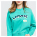 LACOSTE Women’s Lacoste LIVE Lettered Cropped Sweatshirt tyrkysová