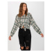 Beige checkered women's shirt