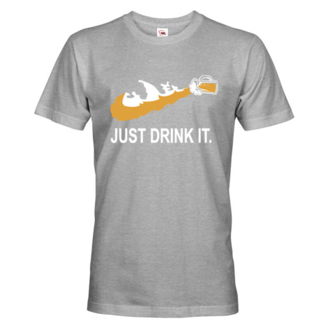 Pánske tričko s potlačou JUST DRINK IT