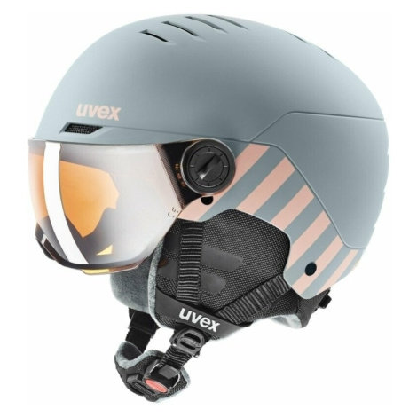 UVEX Rocket Junior Visor Rhino/Blush Mat Lyžiarska prilba