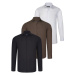 TRIPLE SET G726 DEWBERRY SHIRT-BLACK-WHITE-COFFEE