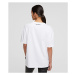 Tričko Karl Lagerfeld Boucle Pocket T-Shirt Biela
