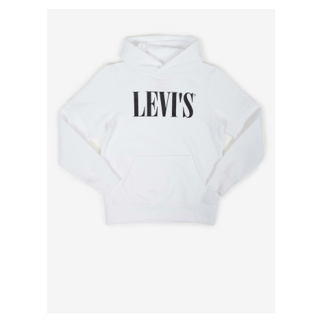 Biela chlapčenská mikina s kapucňou Levi's® Levi´s