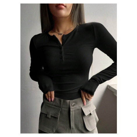 čierna dámske tričká, tielka a blúzky