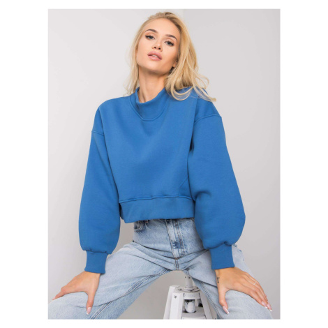 Basic dark blue women's sweatshirt
