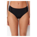 Trendyol Black Draped High Waist Hipster Bikini Bottom