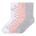 pepperts!® Dievčenské ponožky s biobavlnou, 5 párov (biela/bielo-ružová/sivá/ružová)