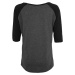 Build Your Brand Dámske tričko s 3/4 rukávom BY022 Charcoal (Heather)