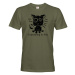 Pánské vtipné tričko s potlačou Kočky v strese