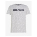 Biele pánske vzorované tričko Tommy Hilfiger