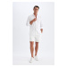 DEFACTO Relax Fit White Jean Bermuda Shorts