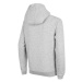 Dievčenská mikina s kapucňou 4F JUNIOR GIRLS SWEATSHIRT JBLD002-25M-GREY MELANGE