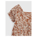 Hnedé dievčenské kvetované šaty GAP