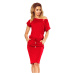 Červené dámské sportovní šaty s krátkými rukávy model 7213737 S - numoco