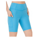 LOS OJOS Women's Turquoise High Waist Consolidator Double Pocket
