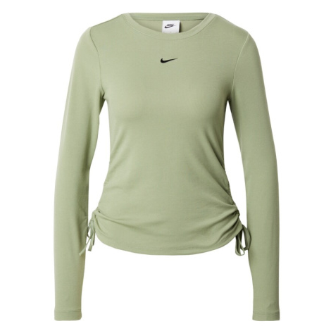 Nike Sportswear Tričko 'ESSNTL'  zelená / čierna