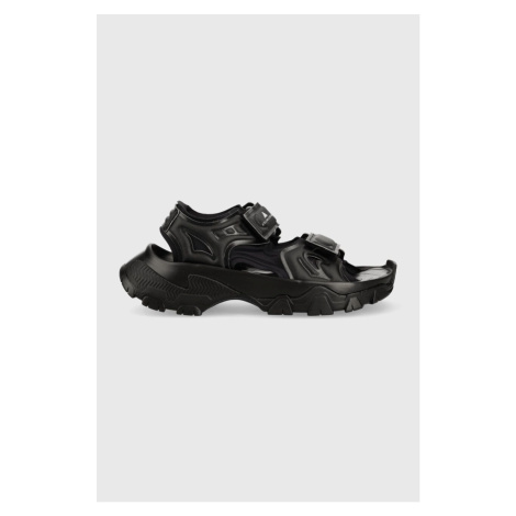 Sandále adidas by Stella McCartney Hika dámske, čierna farba, na platforme