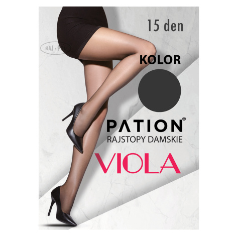 Raj-Pol Woman's Tights Pation Viola 15 DEN