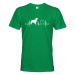 Pánské tričko pre milovníkov psov  Zlatý retriever tep  - darček pre psíčkarov