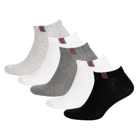 DEFACTO Men's 5-Piece Cotton Booties Socks