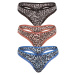 3PACK women's thongs Fine woman multicolor