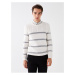 LC Waikiki Crew Neck Long Sleeve Striped Men's Knitwear Sweater