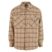 Men's flannel shirt jacket beige