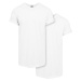 Men's T-shirts Pre-Pack Long Shaped Turnup 2-Pack white