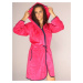 Bathrobe De Lafense 313 Desiree zipper S-2XL women's raspberry 021