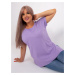 Light purple cotton blouse of larger size