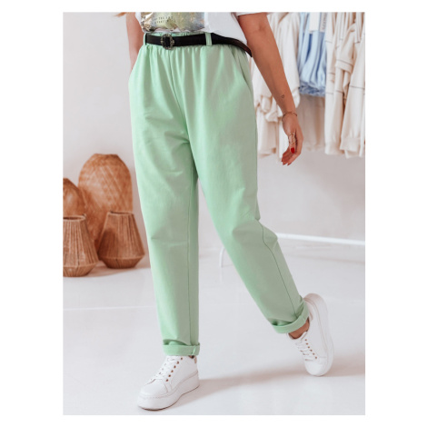 Spodnie damskie chinosy z paskiem TAILANDI miętowe Dstreet