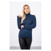 High-neckline sweater in dark blue