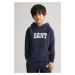 MIKINA GANT GANT ARCH SCRIPT HOODIE EVENING BLUE