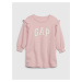 Ružové dievčenské mikinové šaty Gap