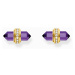 Thomas Sabo H2281-414-13 Gold stud earrings with violet onyx