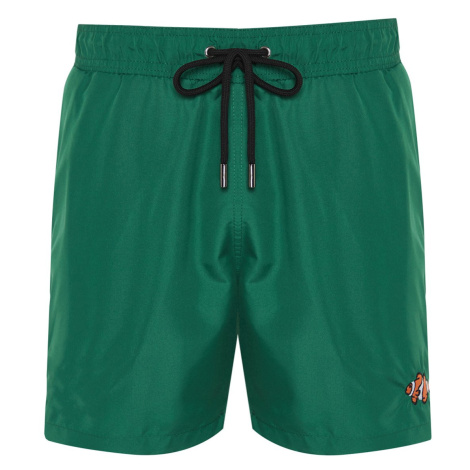 Trendyol Men's Green Penguin Embroidered Marine Shorts