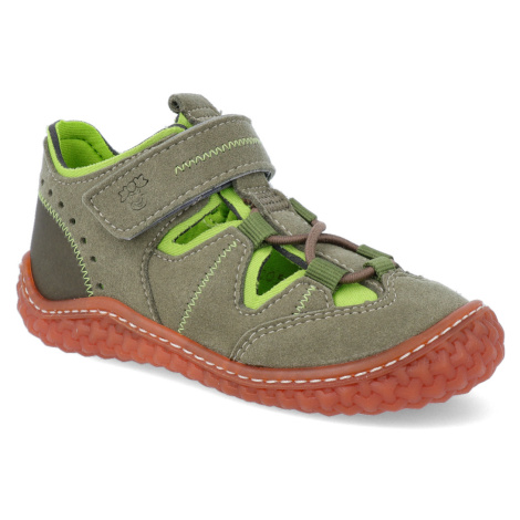 Barefoot sandále Ricosta - Pepino Jerry Oliv/Acido M vegan zelené