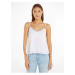 White Women's Tank Top with Lace Tommy Jeans Essential Lace Strappy - Women