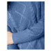 Tunikový pulóver s vrkočovým vzorom a dlhými rukávmi