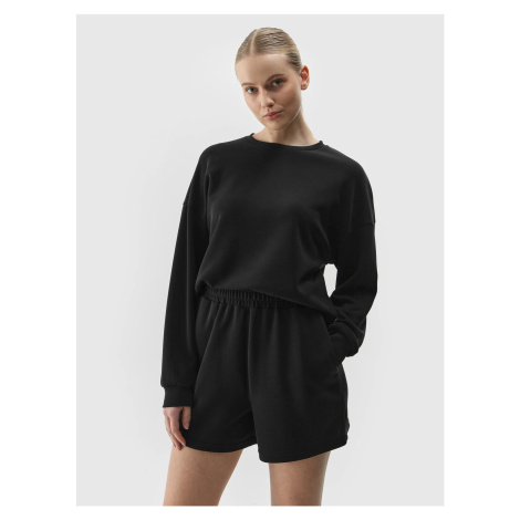 Women's sweatshirt without fastening with the addition of modal 4F - black