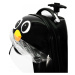 Čierny detský kufor + ruksak &quot;Penguin&quot; - veľ. S + M