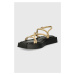 Kožené sandále Vagabond Shoemakers Evy dámske, béžová farba, na platforme