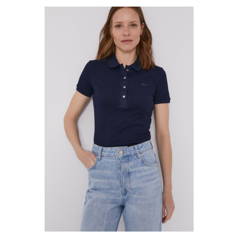 Polo tričko Lacoste dámske, tmavomodrá farba, PF5462