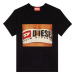 Tričko Diesel T-Uncutie-Long-N17 T-Shirt Čierna