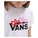 Dievčenské tričko s krátkym rukávom VANS VALENTINES LOGO BOXY-WHITE