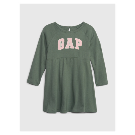 Zelené dievčenské šaty s logom GAP